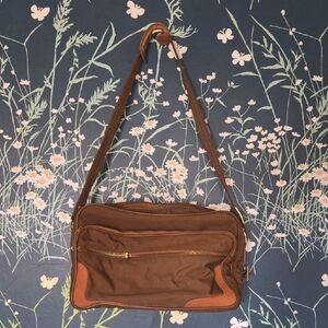 Vtg Pegasus Messenger Bag with Leather Accents